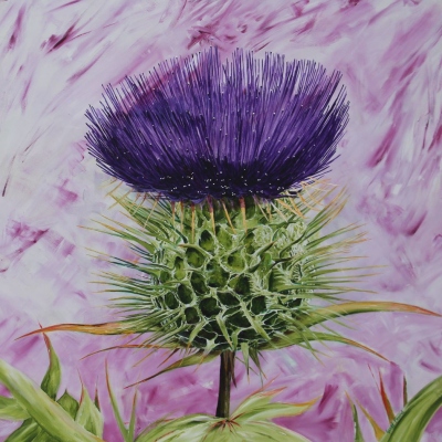 Big-Thistle-1.0x1.0m-acylic-oil