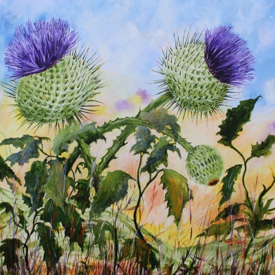 Double-Thistles-1.0-x1.0m-acylic