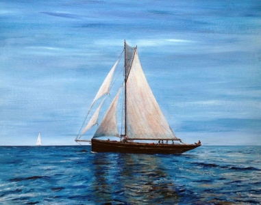 Alpha-Bristol-Pilot-Cutter-heading-South-45-x-35-cm-acylic