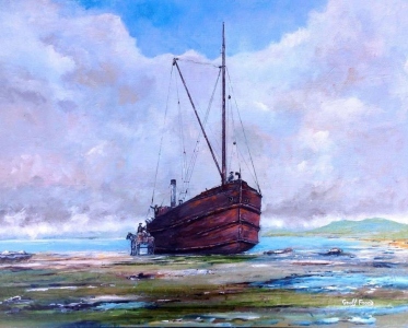 Loading-at-Low-Water-35x30cm-Acrylic
